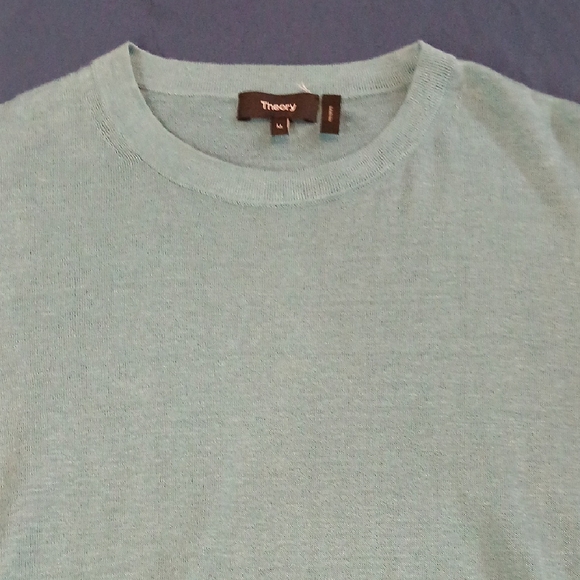 Theory Soft Blue Knit Top - Picture 1 of 4